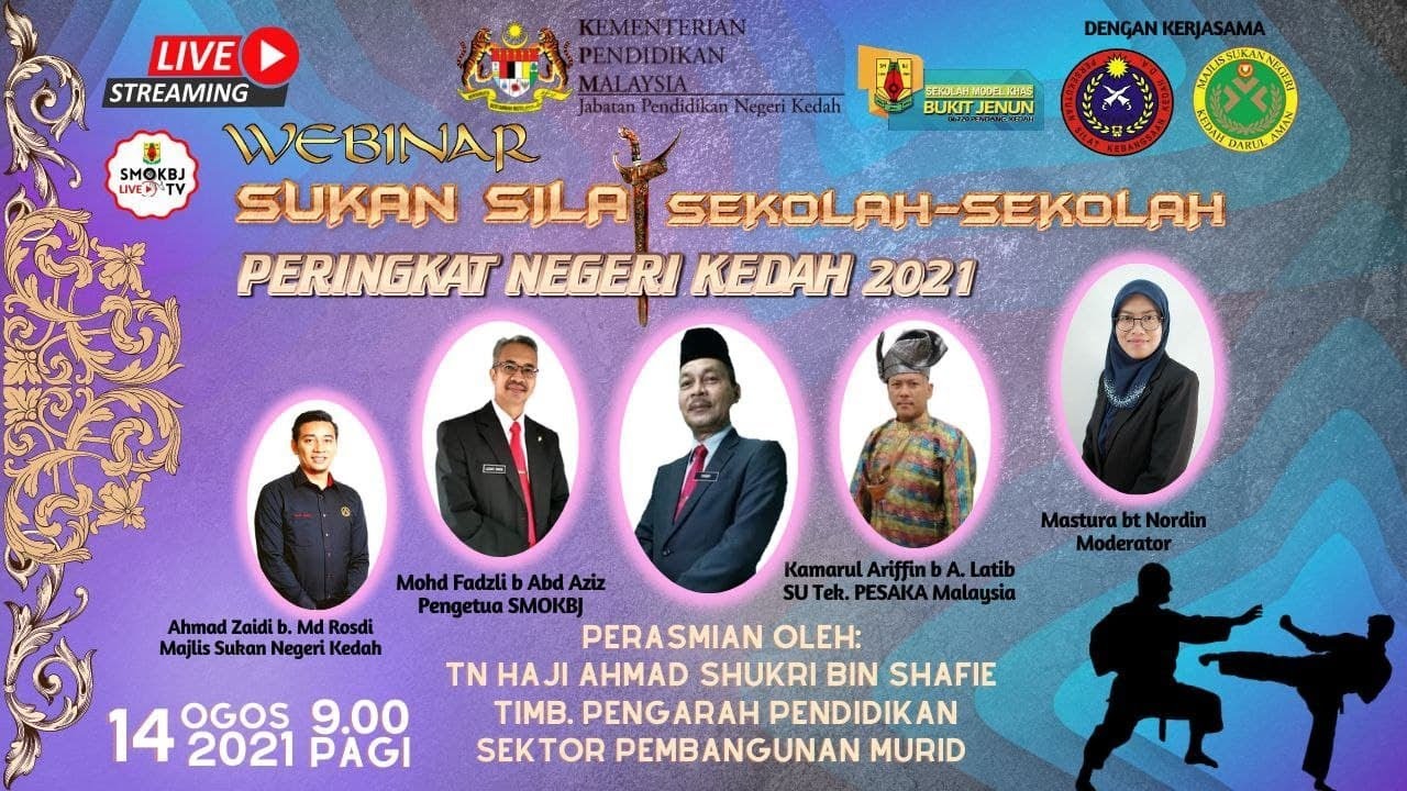 Webinar Sukan Silat Sekolah Sekolah Peringkat Negeri Kedah 2021 Youtube
