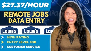 Remote Jobs Work From Home Jobs 2024:  Remote Jobs w/ Lowes (Entry Level, Customer Service)