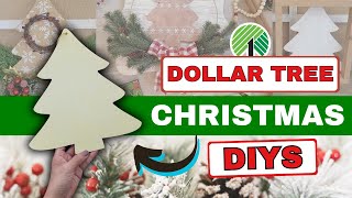 TRANSFORM $1 Dollar Tree Wooden Christmas Trees with these GENIUS HACKS