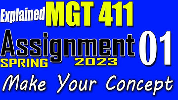 MGT411 Assignment 1 Solution Spring 2023 | MGT411 Assignment 1 Solution 2023