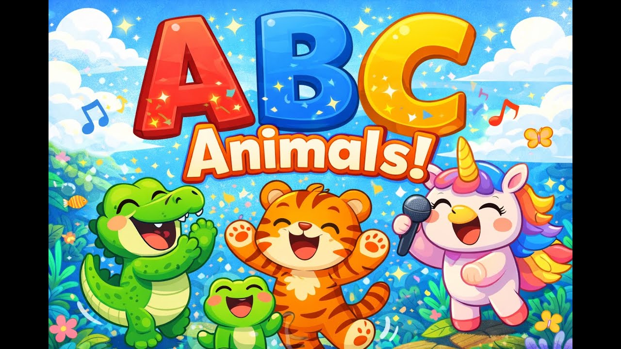 ABC Animal Actions 🐊🦁 | Learn Alphabet with Fun Animals | Kids Learning Video