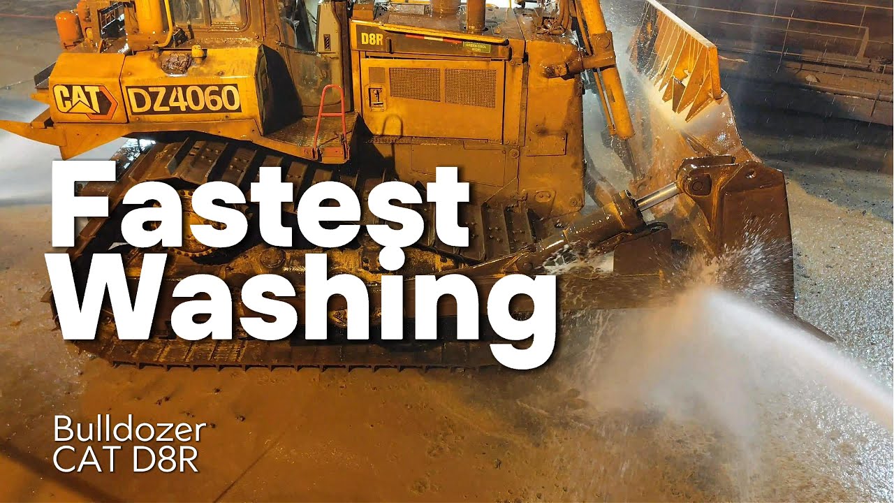 Самая быстрая мойка тяжелой техники CAT D8R Bulldozer