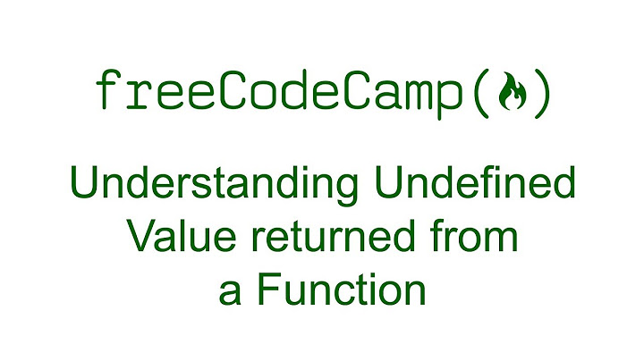 Understanding Undefined Value returned from a Function - Free Code Camp