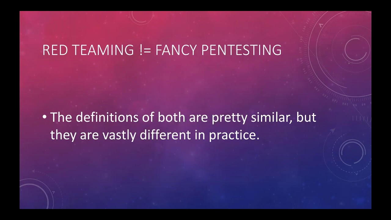 July 2019 Pwn School Samuel Kimmons "Red Team Tactics for Pentesters"