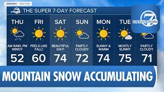Denver metro rain and mountain snow overnight; clearing Thursday afternoon