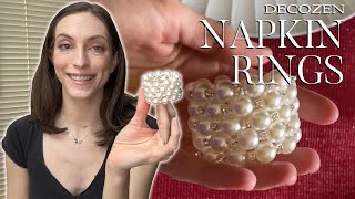 Napkin Rings - Silver Pearl Crystal | Decozen