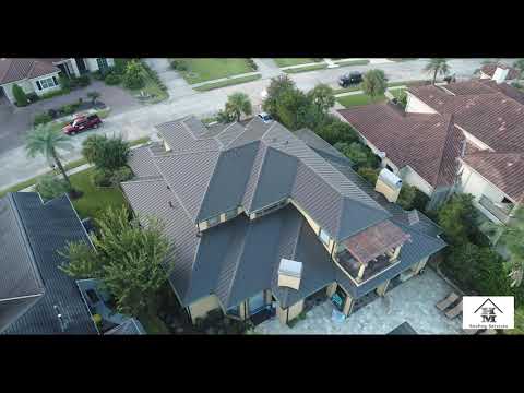 Houston metal roof aerial video 11