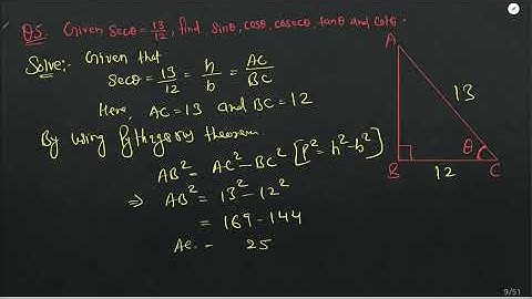 Class 10 Maths Chapter 8 Ex-8.1 Q5 | Class 10 Trigonometry | Ncert Class Maths [ Study Point-Subodh]