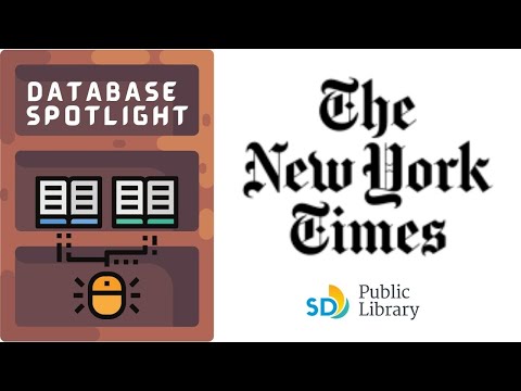 Accessing NYTimes.com with Library Card, Database Spotlight with San Diego Public Library