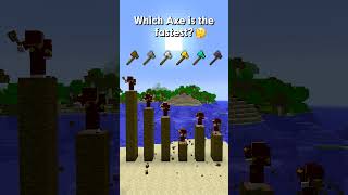 Which Minecraft Axe is Faster? 🤔 #shorts