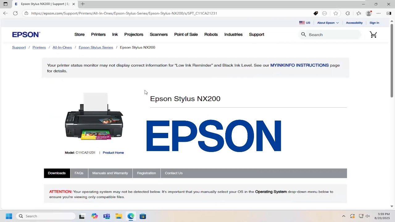 How To Install and Setup Epson Stylus NX200 Printer [Guide] - YouTube