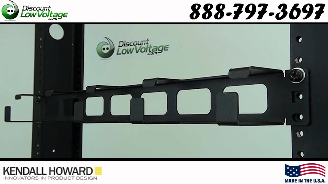 Kendall Howard 1903-3-100-01 1U Tool-less 5 D-Ring Cable Manager cctv footage