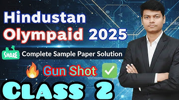 Hindustan Olympiad 2025 🔥 Class 2 Sample Paper Solution Gun Shot ✅ by @AyushConnection 