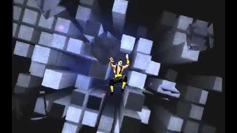 Shang Tsung falls in PS2 Cubes To Red Screen Of Death