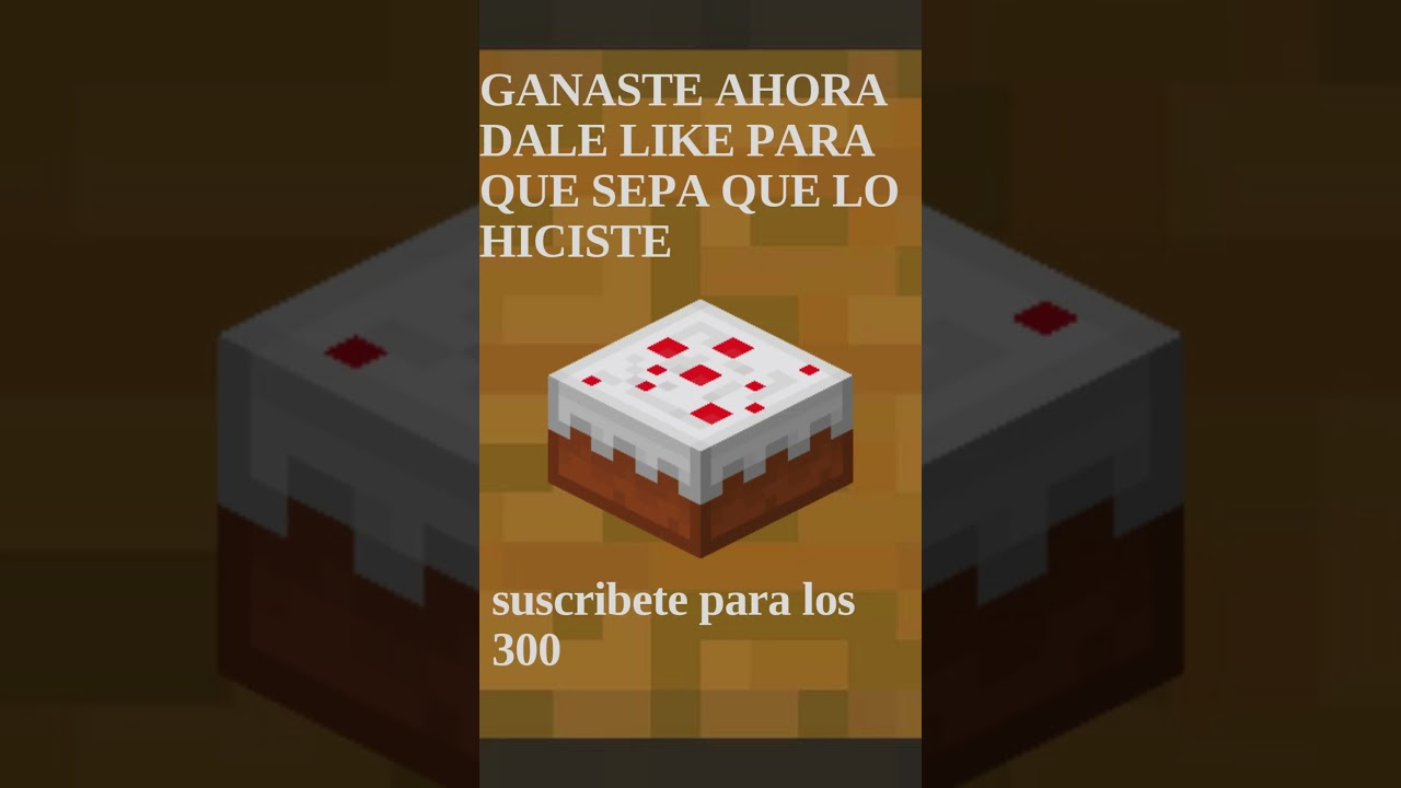 si pausas el video en el pastel ganas! #minecraft