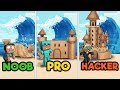 Minecraft - NOOB PRO HACKER - Tsunami Sand Castles!