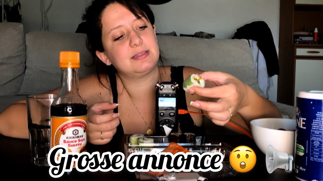 ASMR FR - Je dois vous dire quelque chose 🤫 (Dégustation sushis 🍣)