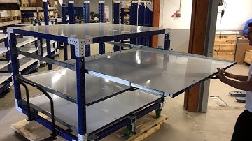 Large Extendable Shelf Cart designed by FlexQube | Modular Material Handling Carts