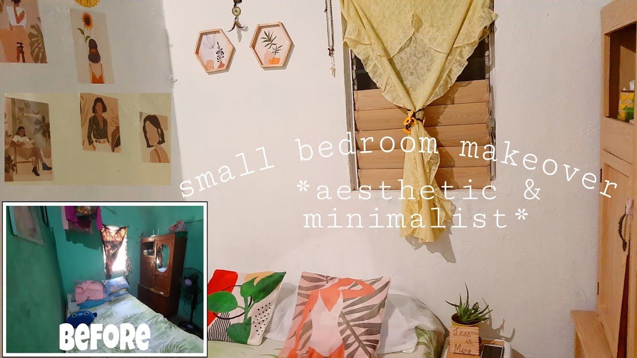 #1 DIY SMALL BEDROOM MAKEOVER ON A BUDGET *aesthetic & minimalist ...