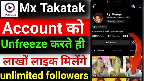 mx takatak account ko unfreeze kaise kare | mx takatak id ko unfreeze kaise kare | mx takatak viral