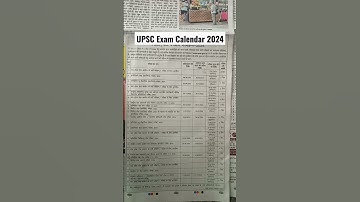 upsc exam calender 2024 | UPSC Exam Calendar 2024 upsc latest updates#viral #upsc #upscexam
