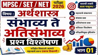 #MPSC/SET/NET Economics 2026 | Most Expected Questions Analysis_अर्थशास्त्र विषय संभाव्य #Part 01