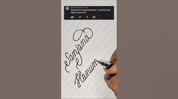 Say my name couples edition -- Sanjana loves Hanumath!  Practice lettering and cursive with me!