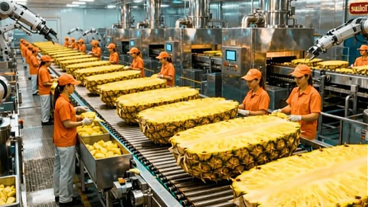 Inside a Modern Pineapple Plant: Whole Pineapples to Canned Golden Slices (Full Process)