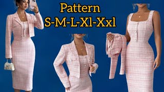 “Master the Art of Pattern Making for This Chic Tweed Dress – Don’t Miss Out!”