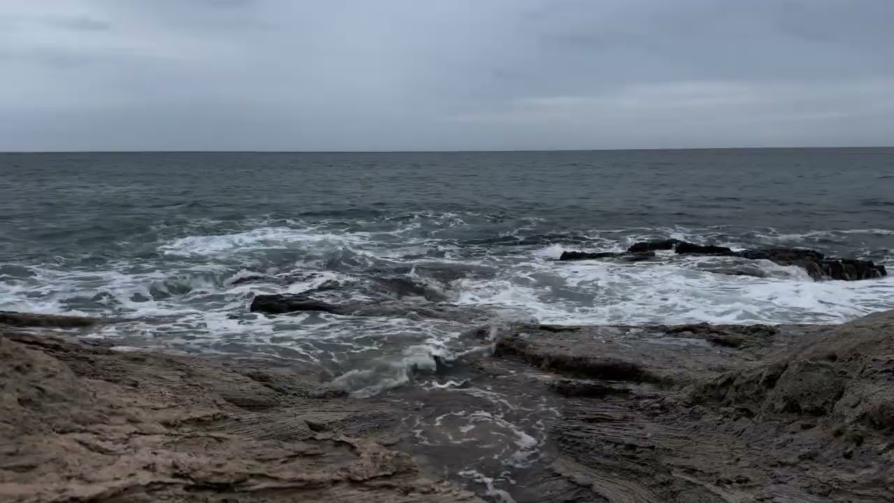Storm Sea Waves 🌊 1 Hour Powerful Ocean Sounds | Relaxing Storm Beach Ambience for Sleep