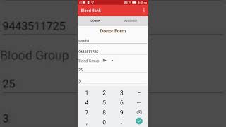 Blood Bank App for Android project