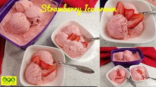 Strawberry Ice Cream Recipe/Home made Strawberry Ice-cream/Ice Cream Recipe