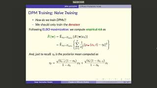 UofT GenAI Course -- Lecture 53: Computational Diffusion Probabilistic Models (DPMs)