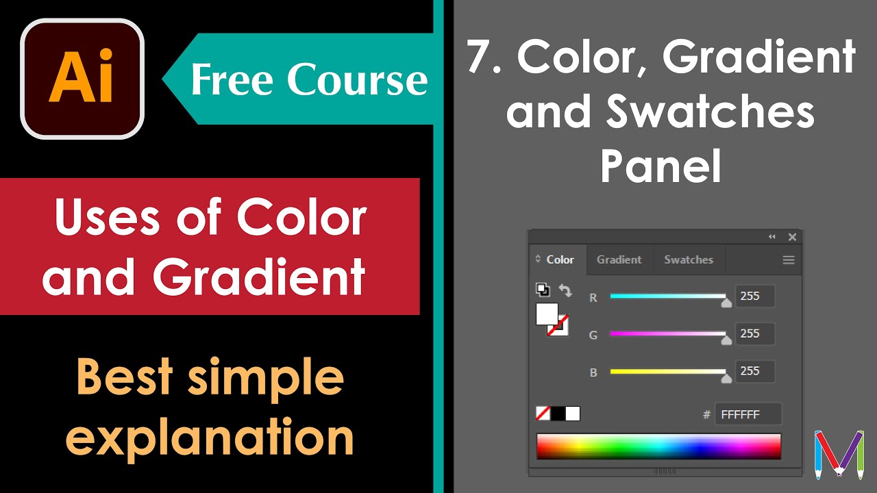 Color Panel Illustrator | Color Gradient Swatches | Adobe Illustrator ...