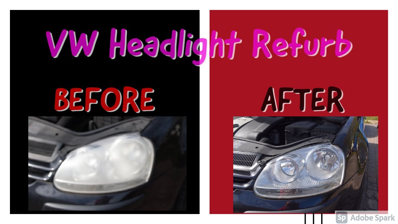 VW Golf Headlight Refurbishment YouTube