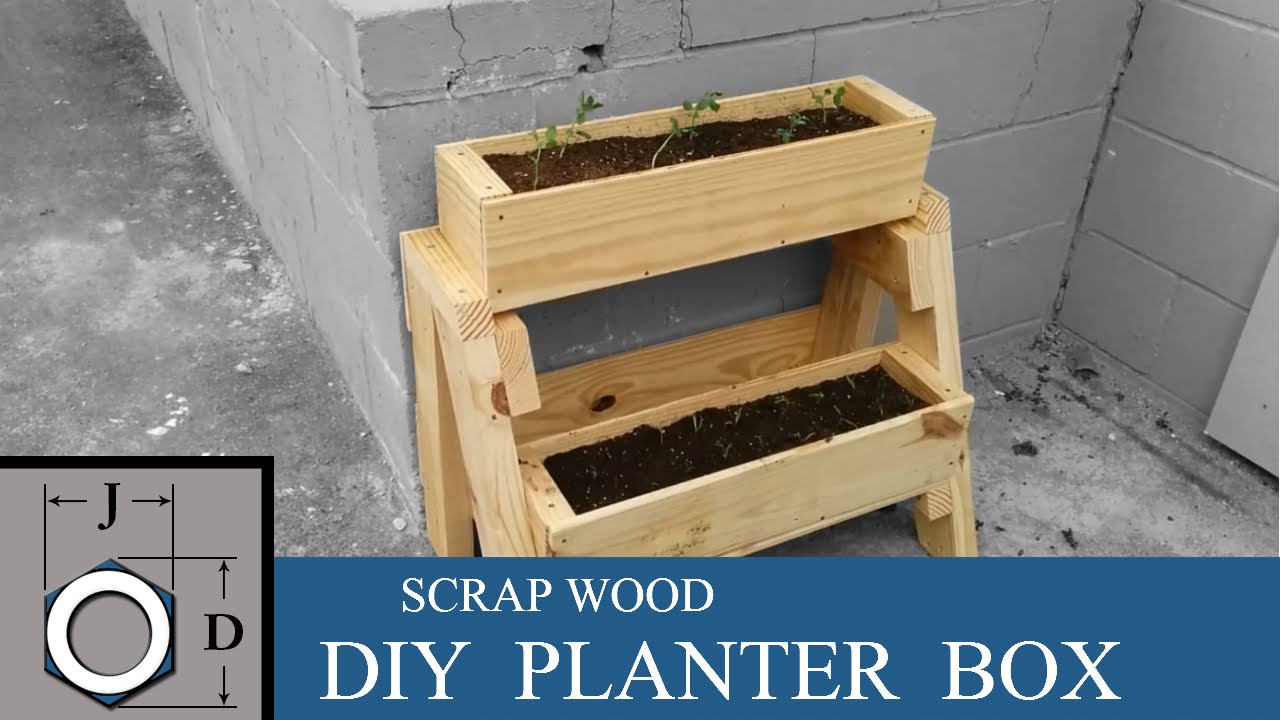 DIY Planter Box from Scrap Wood - YouTube