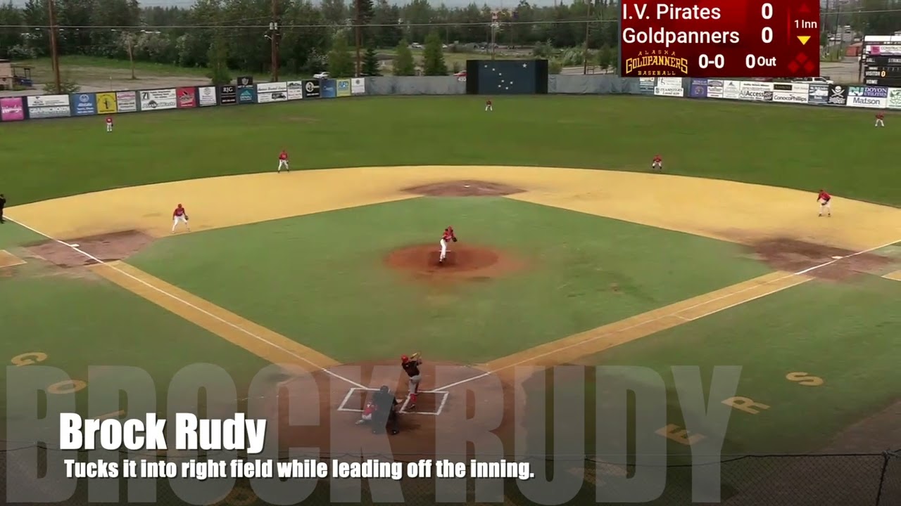Brock Rudy tucks it into right field while leading off the inning