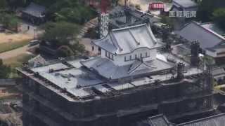 姫路城大天守が姿を見せる
