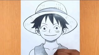 How to Draw Monkey D. Luffy Step by Step | Easy Anime Sketch 🔥