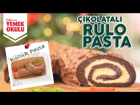 Ağzınızın Suyunu Akıtacak 🤤 Kütük Görünümlü Çikolatalı Rulo Pasta 🍰 Yeni Yıl Pastası Tarifi