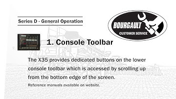 Section D.1 - Console Toolbar on Bourgault X35 Apollo