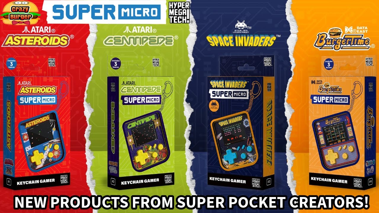 SUPER MICRO - NEW Products From The Creators Of Super Pockets! Asteroids, Centipede, Space Invaders!