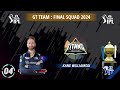 IPL 2024 Gujarat Titans Full and Final Squad | GT Team Final Players List for IPL 2024 | GT Team Mp3 Song