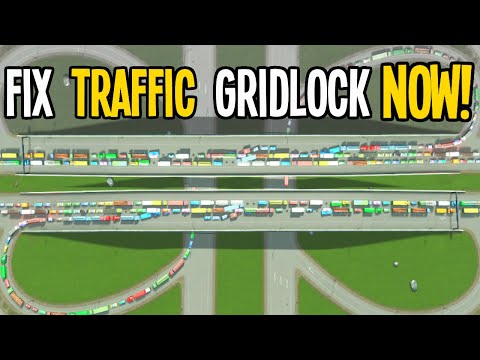 How YOU Can Fix a Traffic Gridlocked City in Cities Skylines!