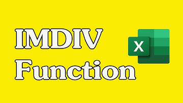 How to Use the IMDIV Function in Excel