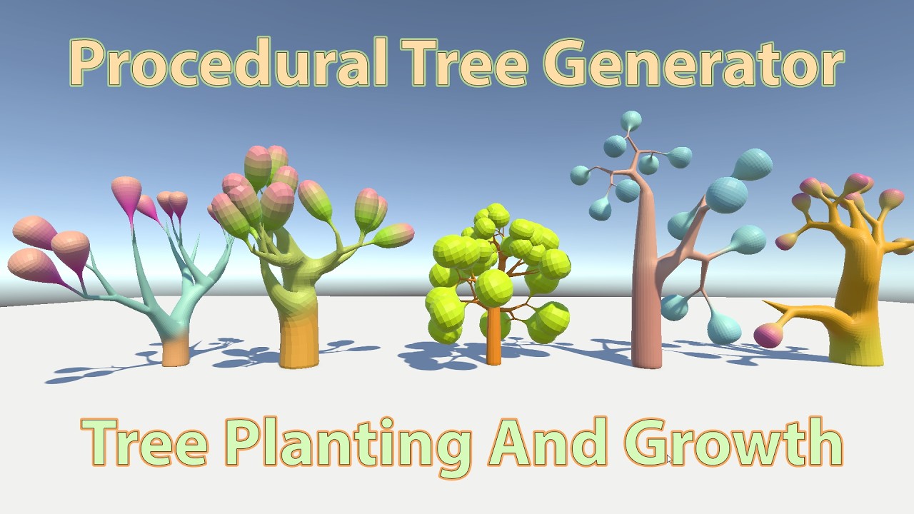Procedural Tree Generator - Tree Planting And Growth - YouTube