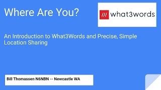SnoVARC What3Words Presentation 10/03/24