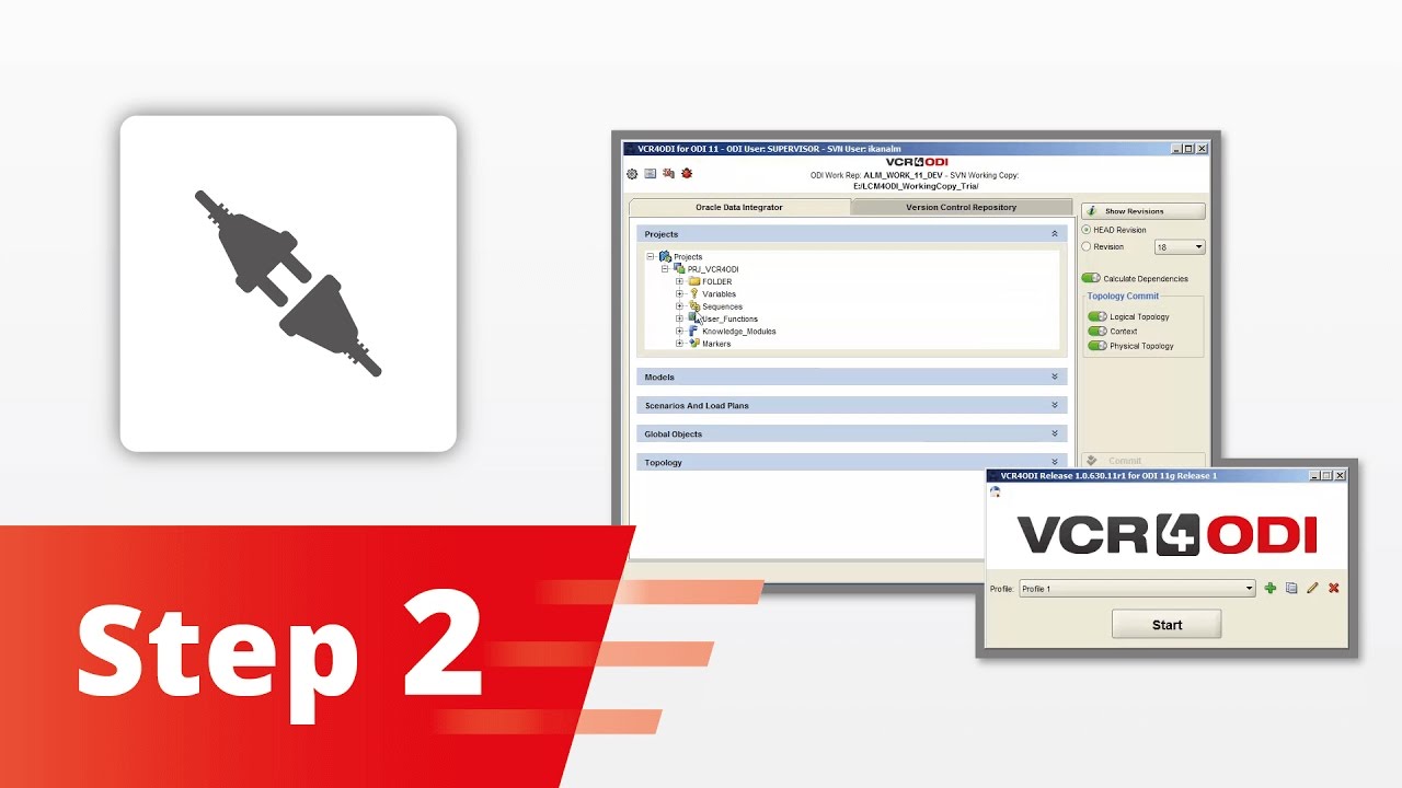 Step 2: Installing the versioning component (to version ODI objects in Subversion)