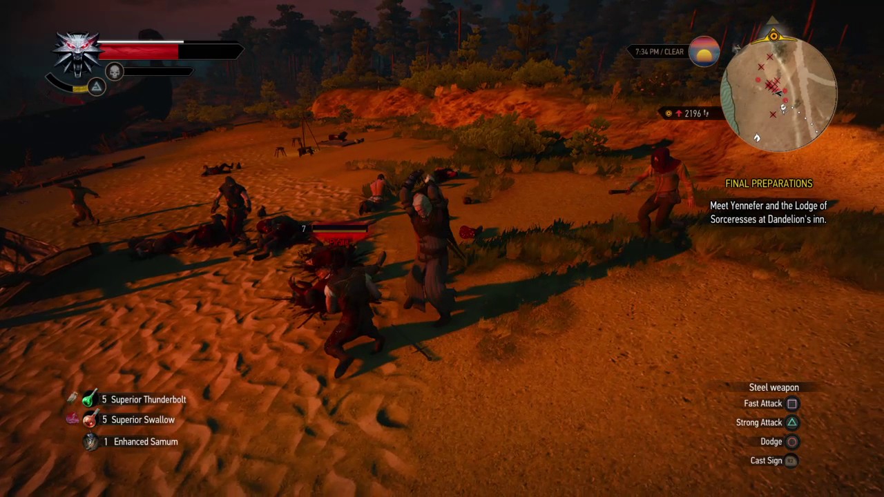 The Witcher 3: Wild Hunt Sunset SwordCombat