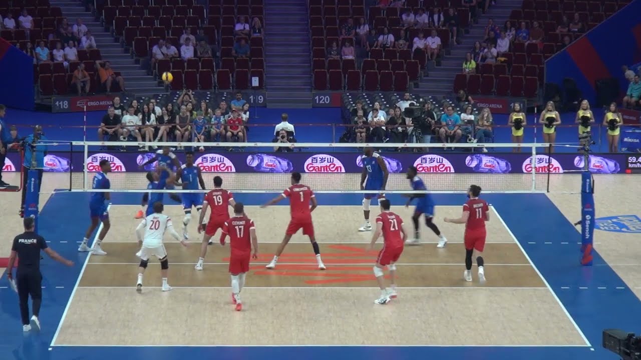 Volleyball Miguel Lopez spiking for Cuba Volleyball 2025